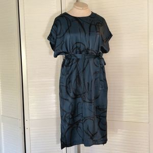 NWT Jigsaw Blue Print Silk Dress Size 10